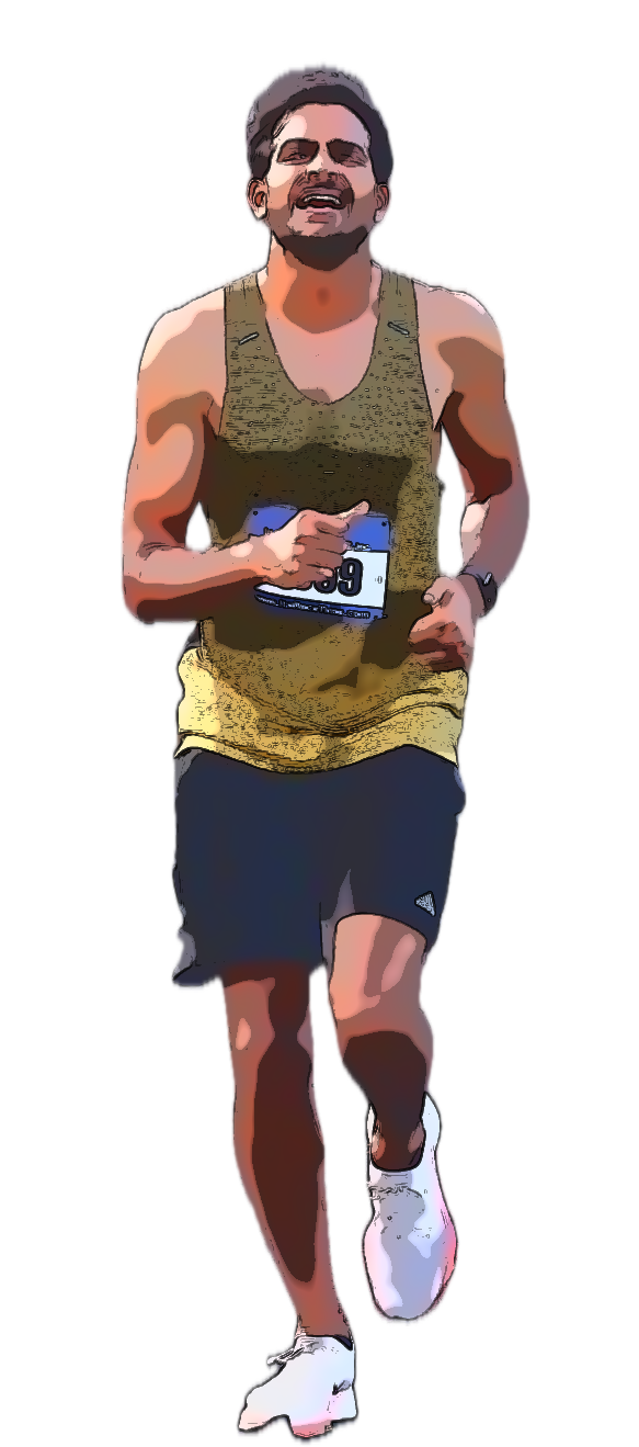 Rayudu Ramisetti mid-stride
